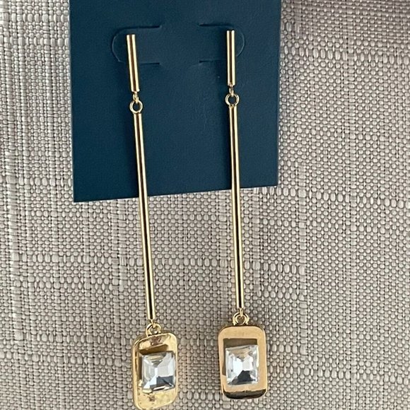 Botkier Women Earrings Gold Tone Long Drop dangle Ear Jewelry New - Picture 7 of 11